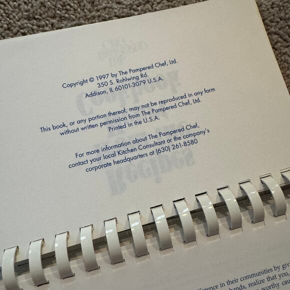 The Pampered Chef Recipes from the Heart Cookbook Spiral Bound 1997 - Picture 3 of 9
